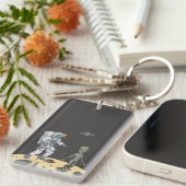 宇宙飛行士とエイリアン キーホルダー (正面右)