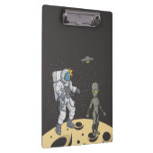 宇宙飛行士とエイリアン クリップボード (右)