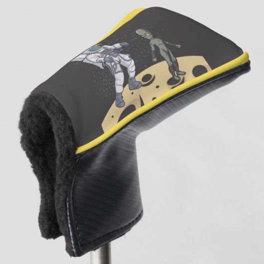 宇宙飛行士とエイリアン ゴルフヘッドカバー (3/4 正面)