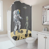 宇宙飛行士とエイリアン シャワーカーテン (インサイチュ)