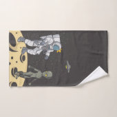 宇宙飛行士とエイリアン バスタオルセット (ハンドタオル)