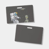 宇宙飛行士とエイリアン バッジ (正面＆裏面)