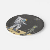 宇宙飛行士とエイリアン ペーパープレート (アングル)