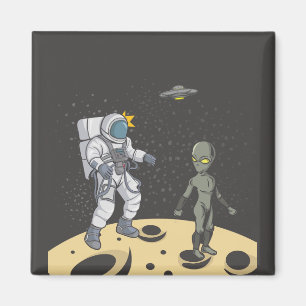 宇宙飛行士とエイリアン マグネット