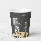 宇宙飛行士とエイリアン 紙コップ (裏面)
