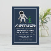 宇宙飛行士とエイリアン、誕生日 招待状 (スタンド正面)