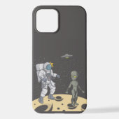 宇宙飛行士とエイリアン iPhoneケース (裏面)