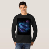 宇宙飛行士とクジラ Tシャツ (正面フル)