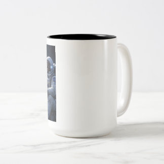 宇宙飛行士とコーヒー ツートーンマグカップ