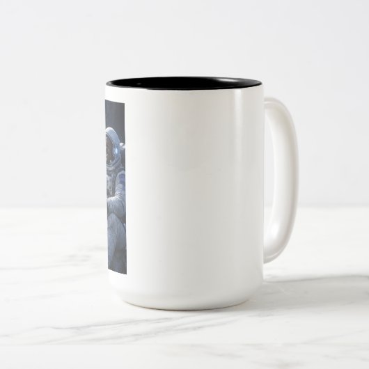 宇宙飛行士とコーヒー ツートーンマグカップ (正面右)