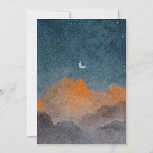 宇宙飛行士とジェットベビーシャワー 招待状 (裏面)