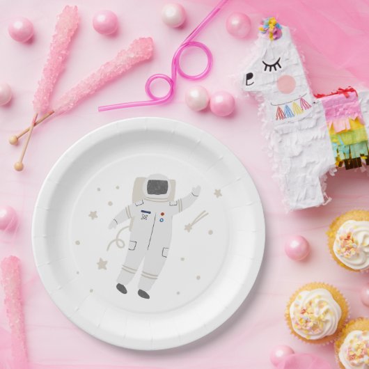 宇宙飛行士とスター宇宙誕生日パーティー ペーパープレート (パーティー)