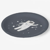 宇宙飛行士とスター宇宙誕生日パーティー ペーパープレート (アングル)