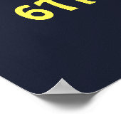 宇宙飛行士とロケットのパターン誕生日 ポスター (角)