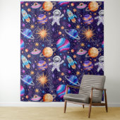 宇宙飛行士とロケット船と惑星との宇宙 タペストリー (インサイチュ)