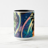 宇宙飛行士と地球外エイリアン マグカップ (中央)