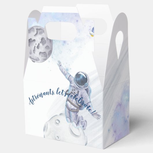 宇宙飛行士と宇宙お祝いの好意ボックス フェイバーボックス (オープン)