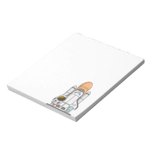 宇宙飛行士と宇宙船 ノートパッド (回転)