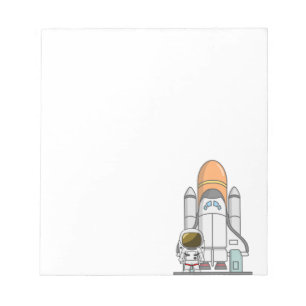 宇宙飛行士と宇宙船 ノートパッド