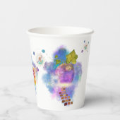 宇宙飛行士と宇宙 紙コップ (裏面)