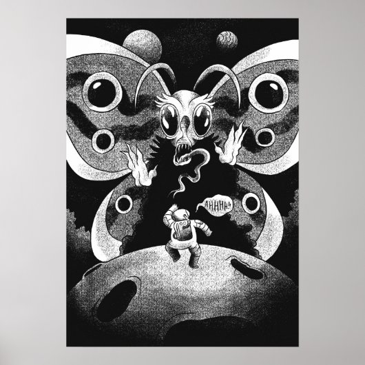 宇宙飛行士と恐ろしい蝶 ポスター (正面)