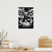 宇宙飛行士と恐ろしい蝶 ポスター (キッチン)