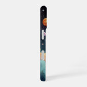 宇宙飛行士と恐竜の宇宙冒険 iPhone 16ケース (右側面)