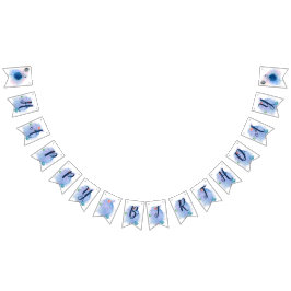 宇宙飛行士と惑星ハッピーバースデーのバンティングバナー バンティングフラッグ