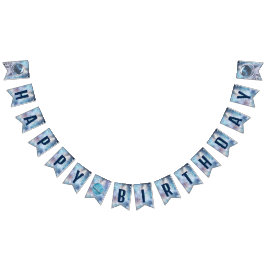 宇宙飛行士と惑星ハッピーバースデーのバンティングバナー バンティングフラッグ