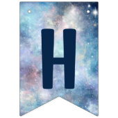 宇宙飛行士と惑星ハッピーバースデーのバンティングバナー バンティングフラッグ (第2の旗)