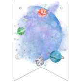 宇宙飛行士と惑星ハッピーバースデーのバンティングバナー バンティングフラッグ (第3の旗)