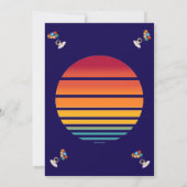 宇宙飛行士と惑星風船 招待状 (裏面)