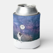宇宙飛行士と月バルーンの宇宙星 缶クーラー (缶正面)