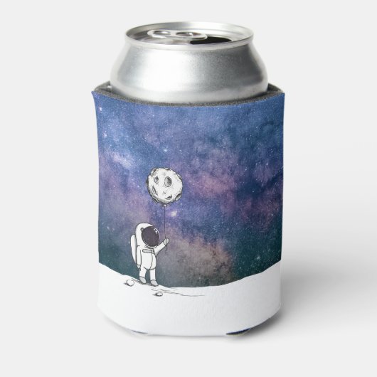 宇宙飛行士と月バルーンの宇宙星 缶クーラー (缶裏面)