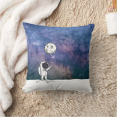 宇宙飛行士と月バルーン 宇宙 星 クッション (ブランケット)