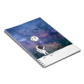 宇宙飛行士と月風船と星々 ノートブック (右側)