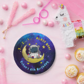 宇宙飛行士と月 ペーパープレート (パーティー)