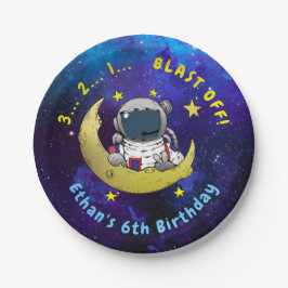 宇宙飛行士と月 ペーパープレート