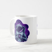 宇宙飛行士と蝶 コーヒーマグカップ (正面左)