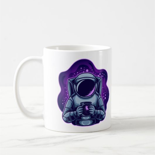 宇宙飛行士と蝶 コーヒーマグカップ (左)