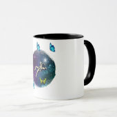 宇宙飛行士と蝶 マグカップ (正面右)