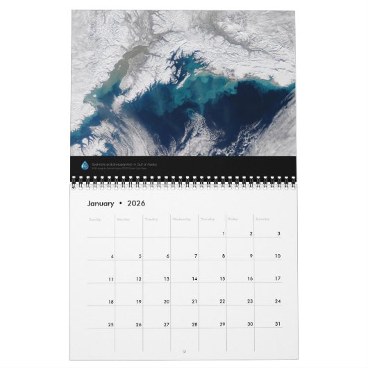 宇宙飛行士によって見られる地球 カレンダー (1月 2026)