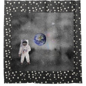 宇宙飛行士による惑星地球の観測 シャワーカーテン (正面)