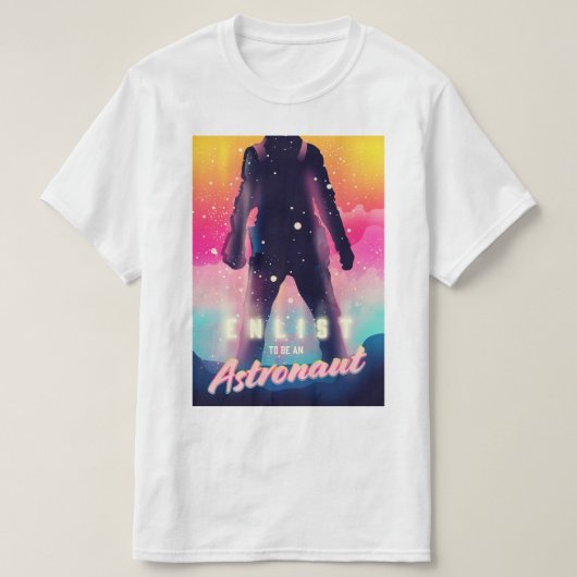 宇宙飛行士に登録 Tシャツ (デザイン正面)
