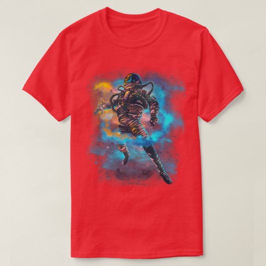 宇宙飛行士に閉じ込められた宇宙 Tシャツ (デザイン正面)