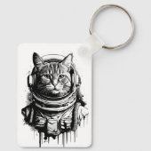 宇宙飛行士ねこインクアート キーホルダー (裏面)