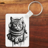 宇宙飛行士ねこインクアート キーホルダー (裏面)