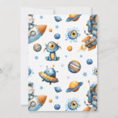 宇宙飛行士ねこ ブラストオフ!ファーストバースデー 招待状 (裏面)