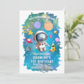 宇宙飛行士のまわりにの第1回日誕生日 招待状 (スタンド正面)