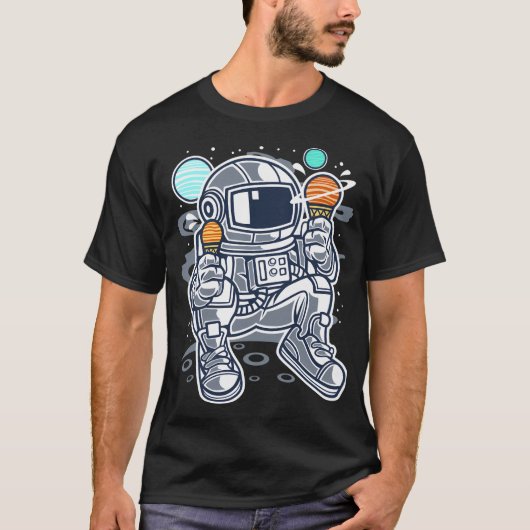 宇宙飛行士のアイスクリーム時間 Tシャツ (正面)